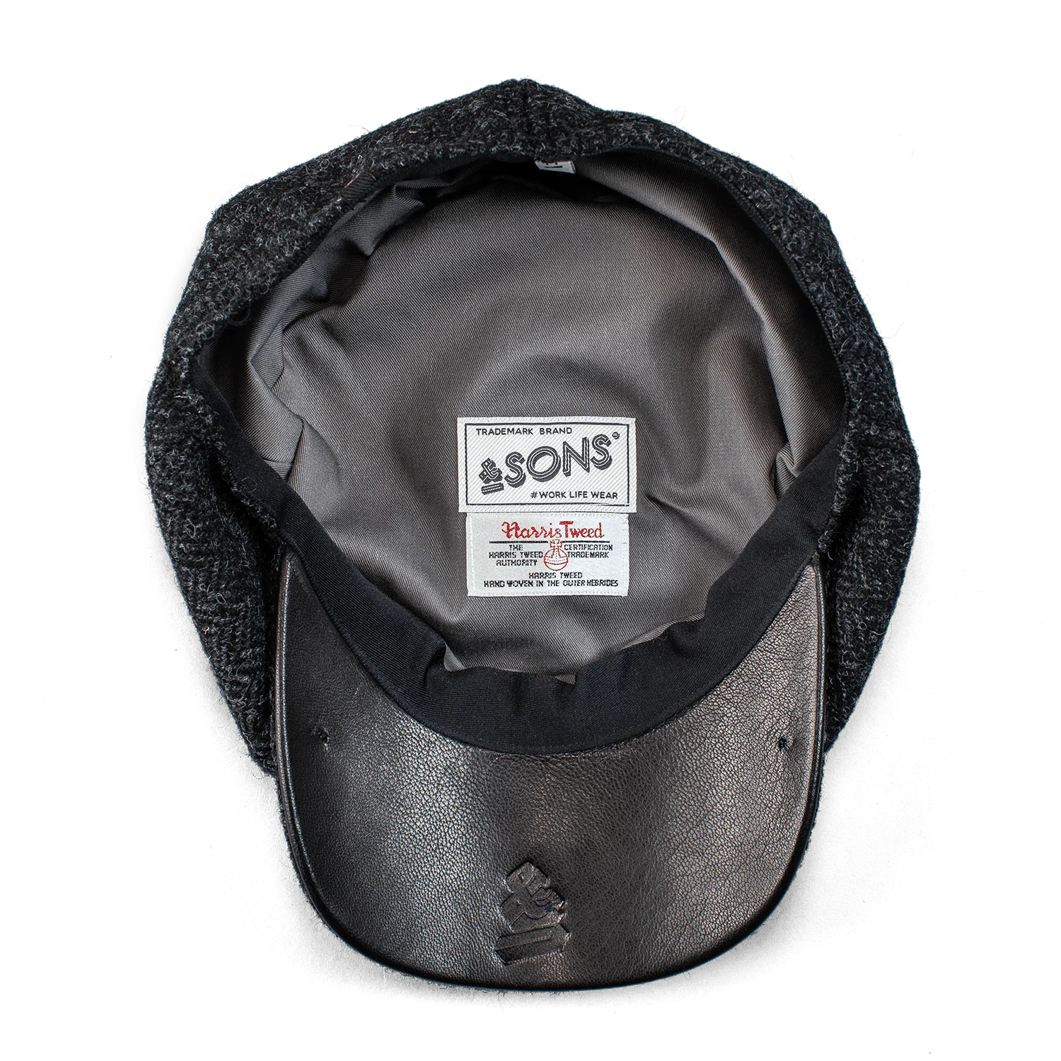 Thompson Baker Boy Hat- Black Herringbone - Image 5