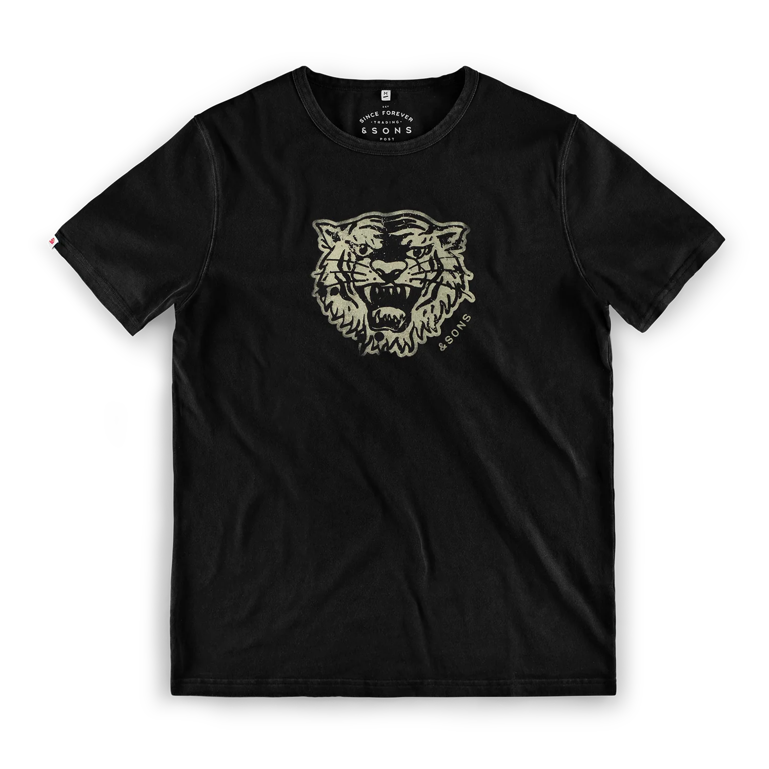 &SONS Tiger Head T-Shirt Black - Image 6