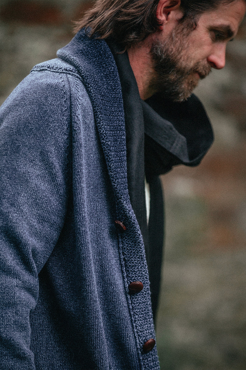 &SONS Turner Cardigan Indigo - Image 7