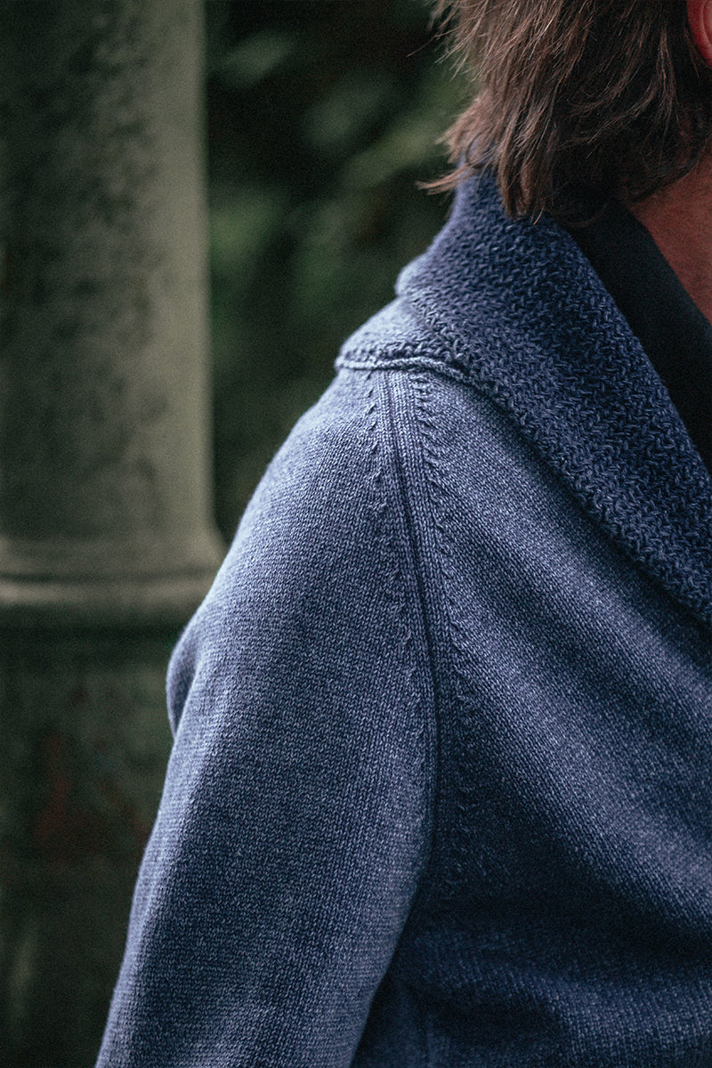 &SONS Turner Cardigan Indigo - Image 8