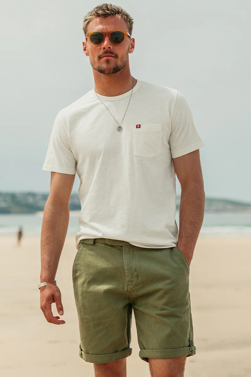 Virgil Chino Shorts Army Green - Image 3