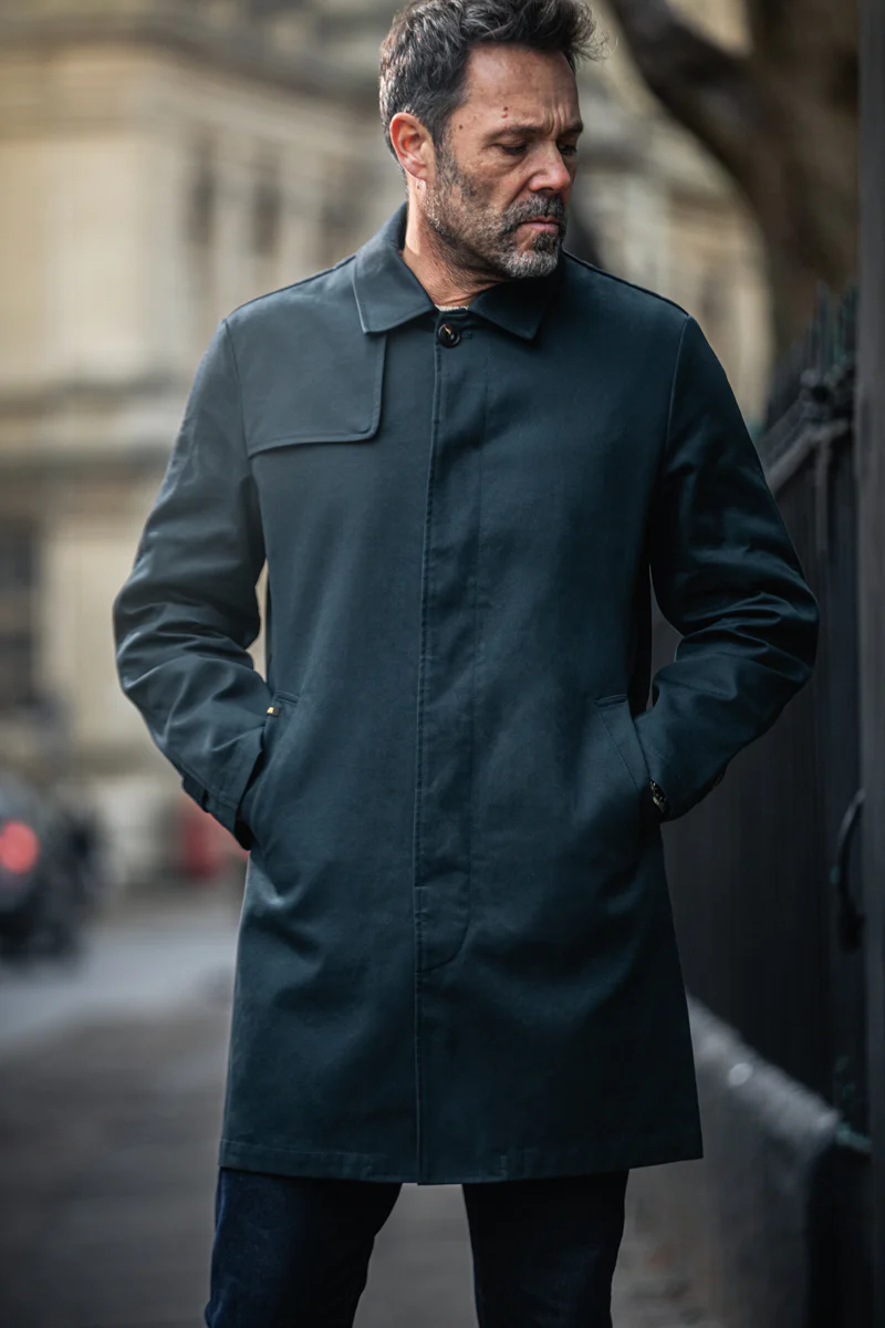 &SONS Woodward Raincoat Navy - Image 11