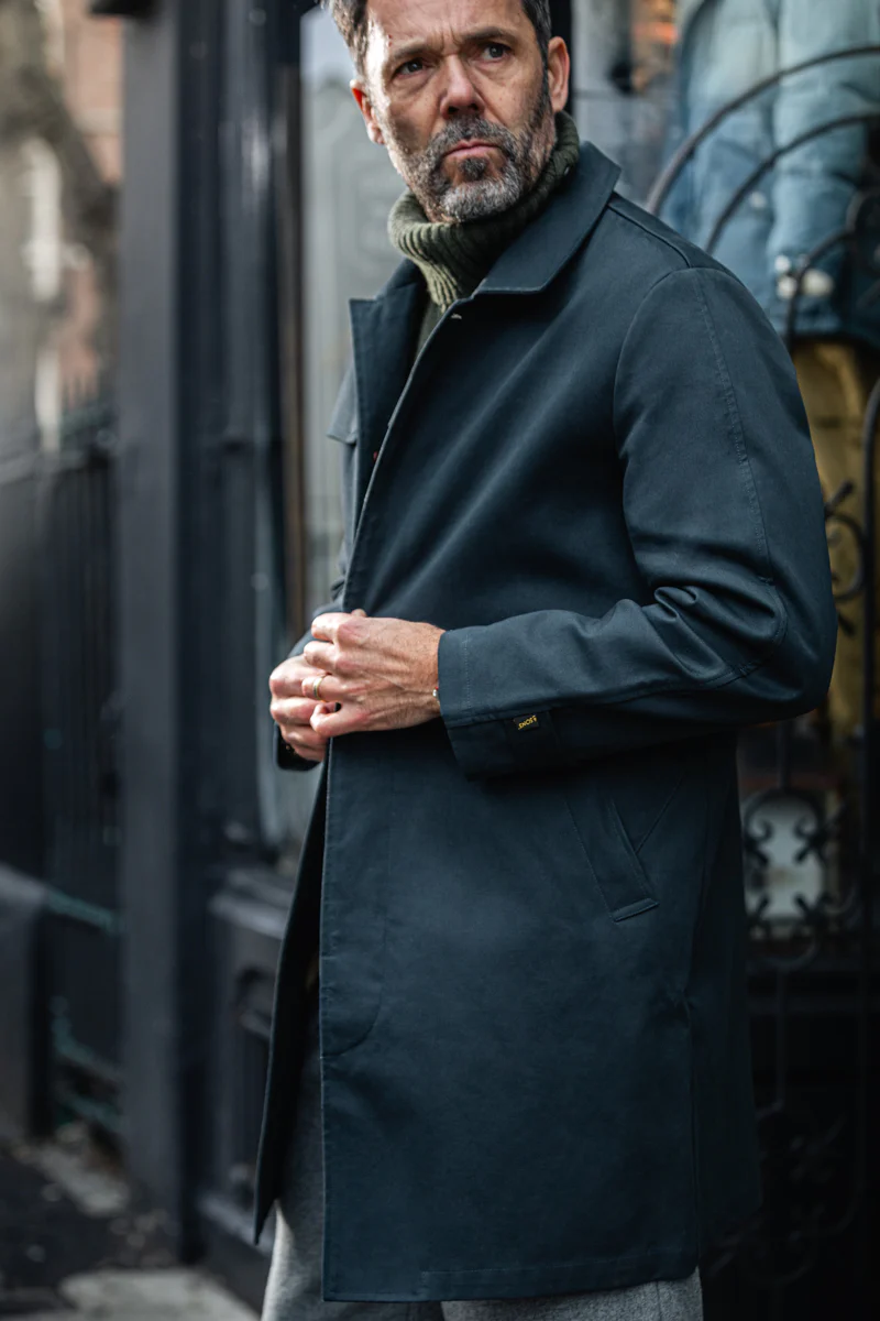 &SONS Woodward Raincoat Navy - Image 12