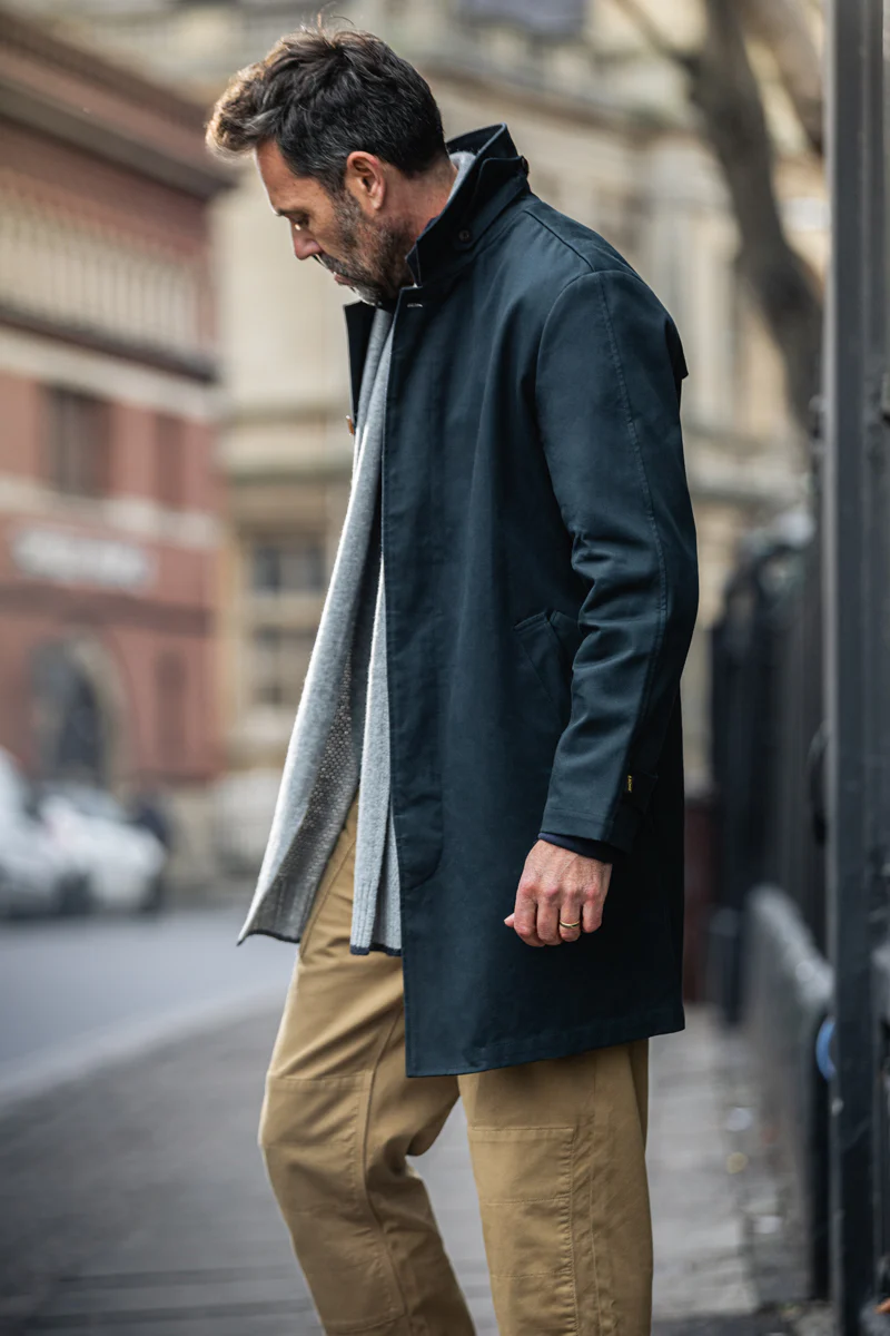 &SONS Woodward Raincoat Navy - Image 13