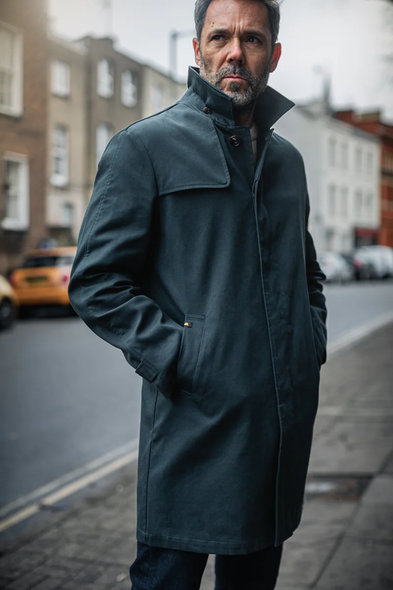 &SONS Woodward Raincoat Navy - Image 2