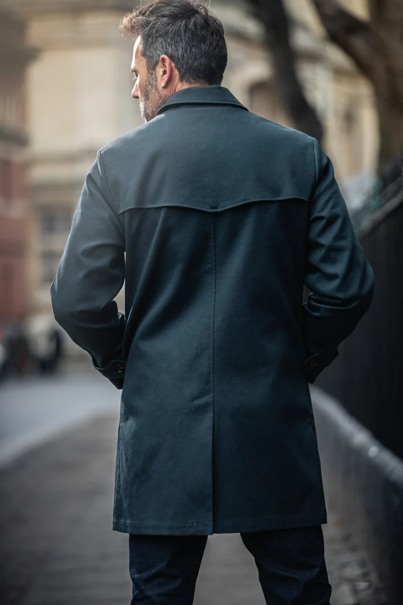 &SONS Woodward Raincoat Navy - Image 5