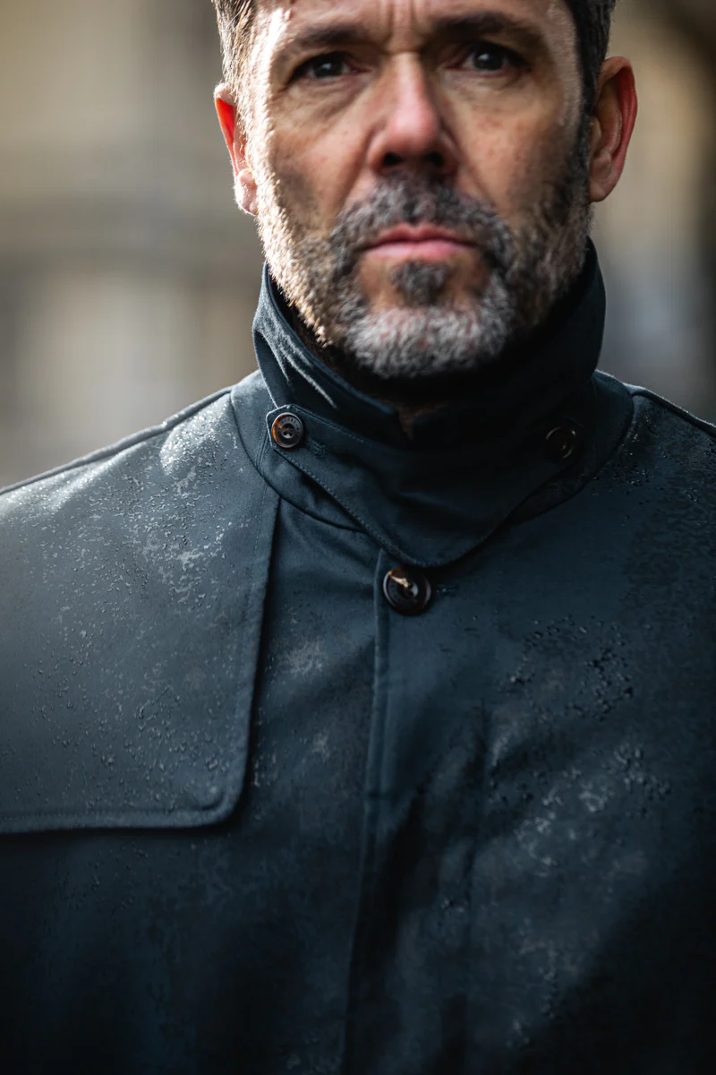 &SONS Woodward Raincoat Navy - Image 6
