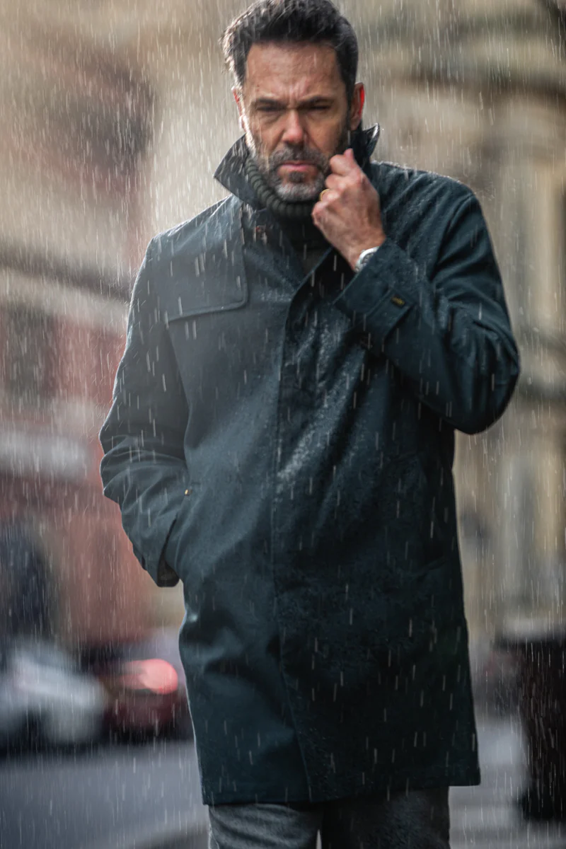 &SONS Woodward Raincoat Navy - Image 9