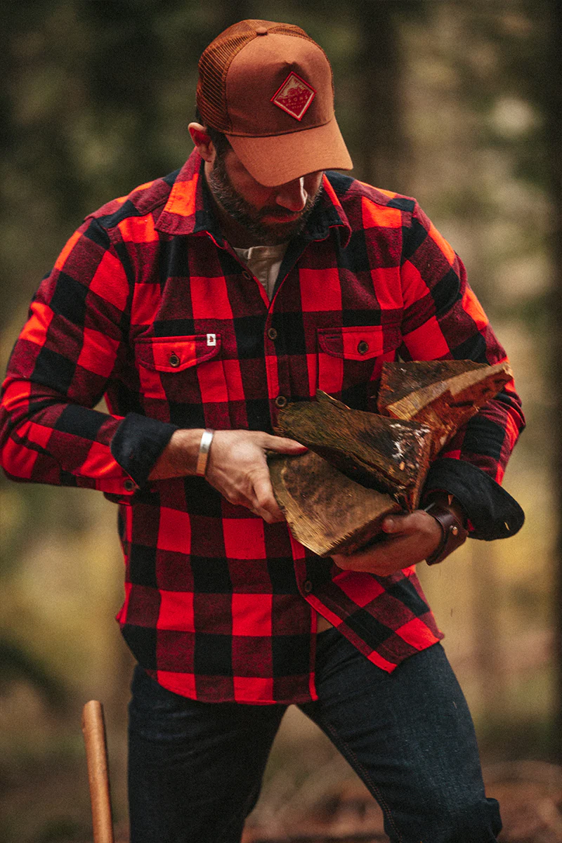 YUKON Flannel Field Shirt Red - Image 3