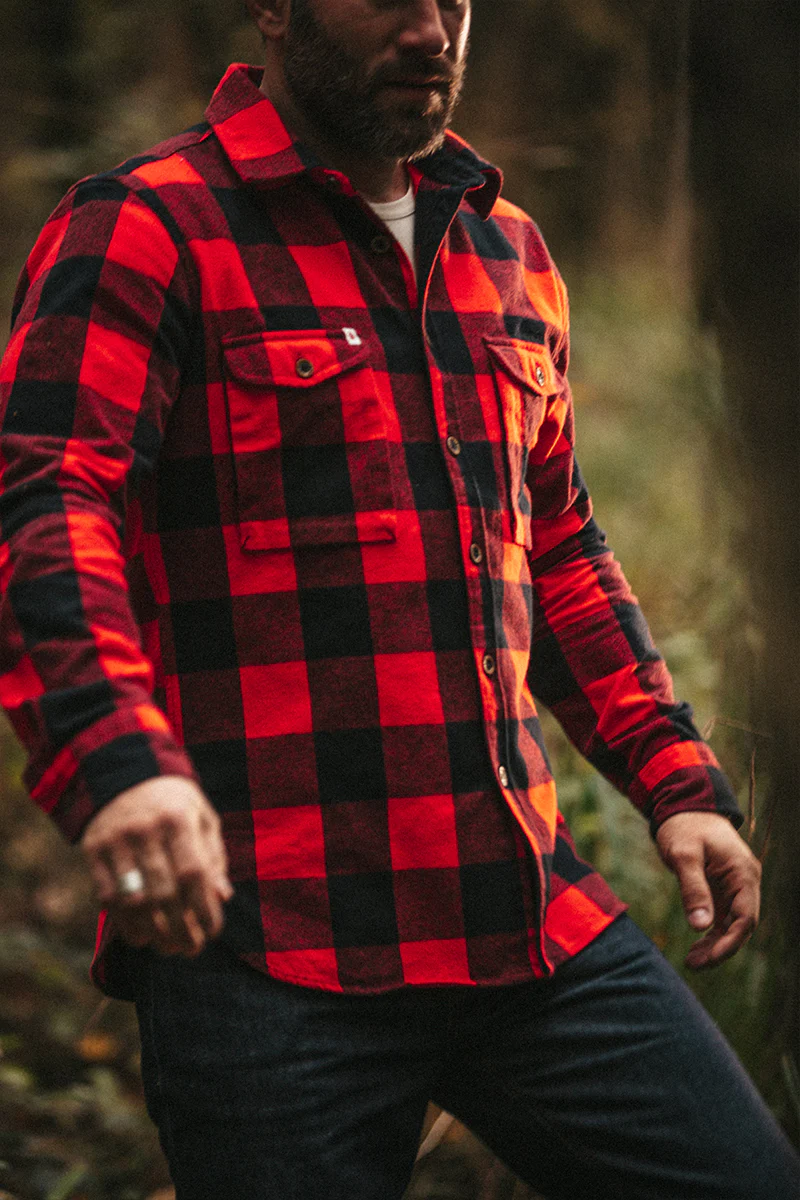 YUKON Flannel Field Shirt Red - Image 6