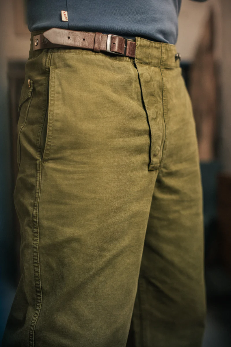 Station Trousers Olive Green - Image 2