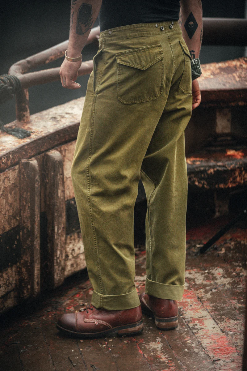 Station Trousers Olive Green - Image 4