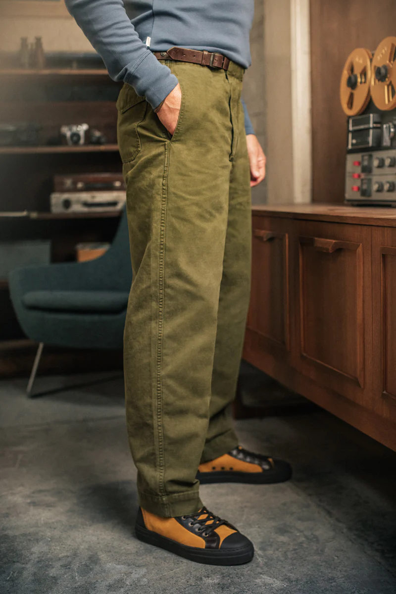Station Trousers Olive Green - Image 5