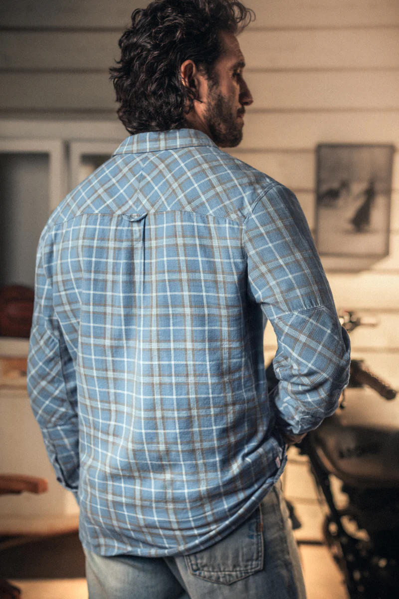 McQueen Stockman Shirt Blue Check - Image 4