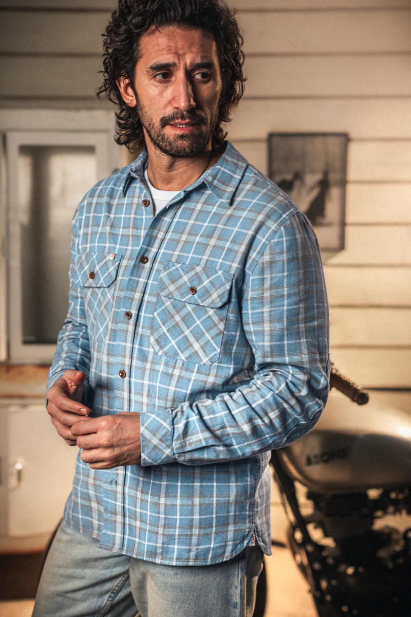 McQueen Stockman Shirt Blue Check - Image 6