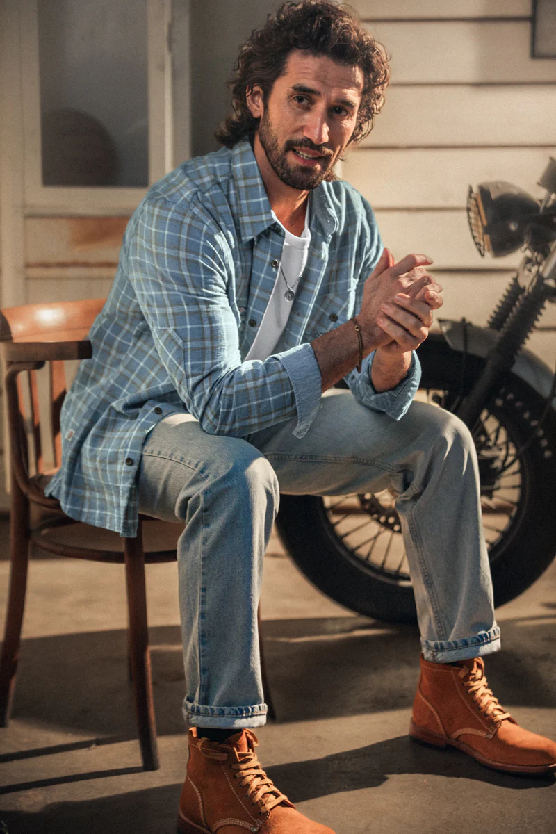 McQueen Stockman Shirt Blue Check - Image 7