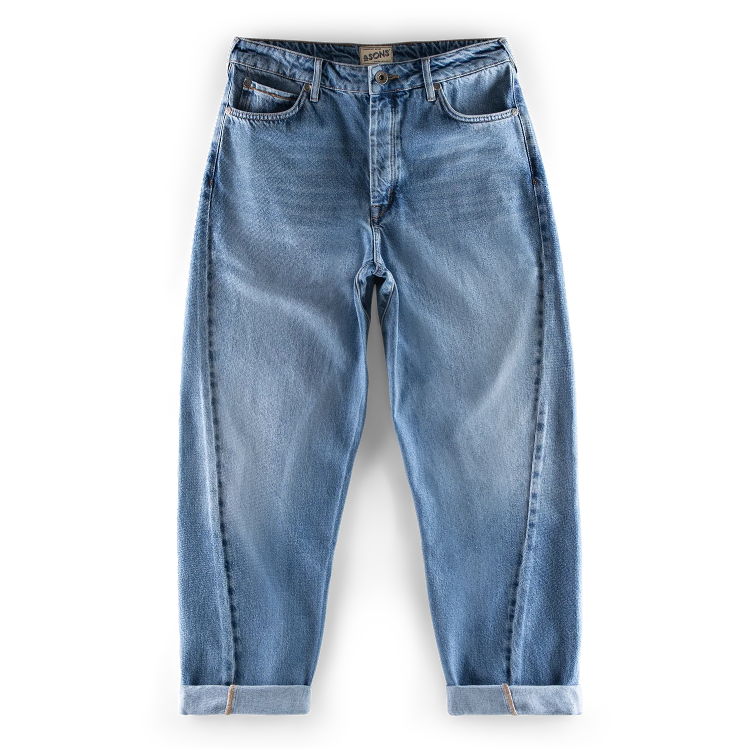 &SONS Switchback Jean Washed Indigo Blue - Image 10