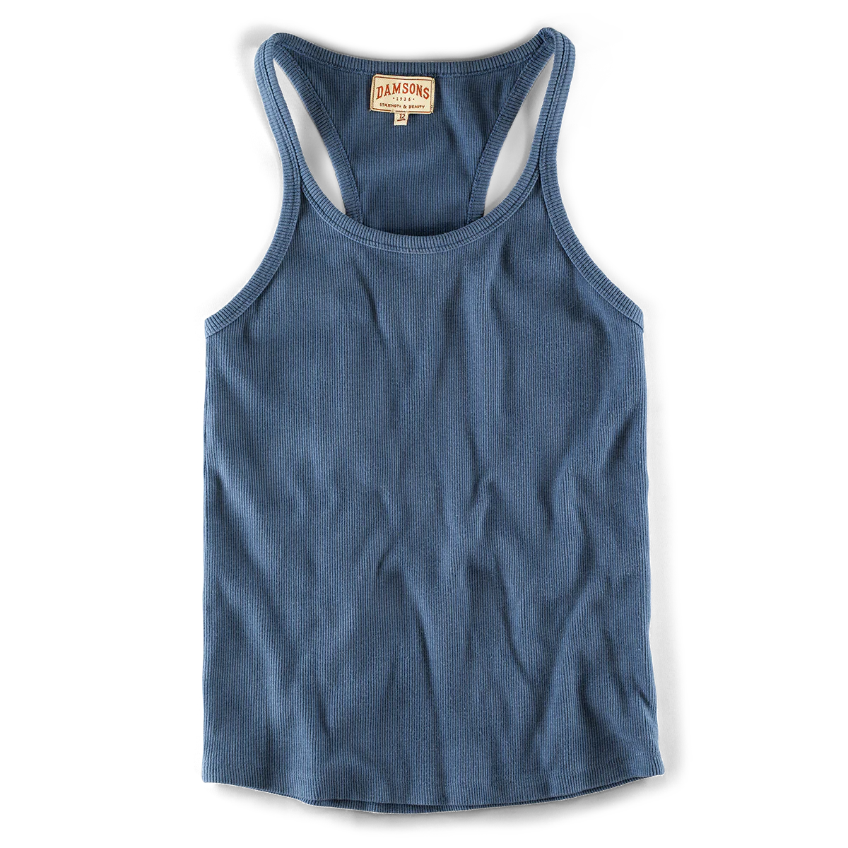 Damsons Tank Racer Vest Indigo - Image 5