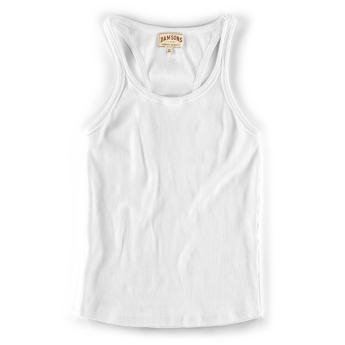 Damsons Tank Racer Vest White - Image 5