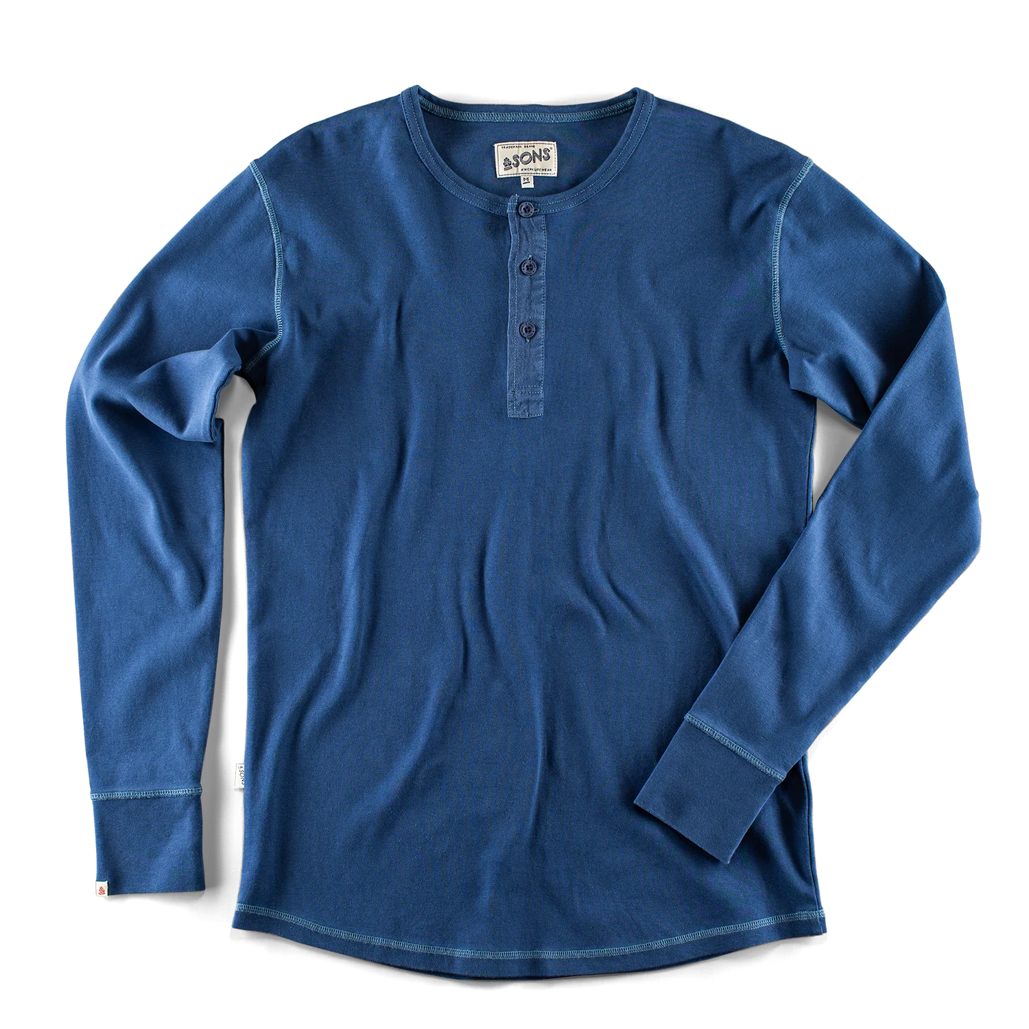 The New Elder Henley Shirt Indigo - Image 7