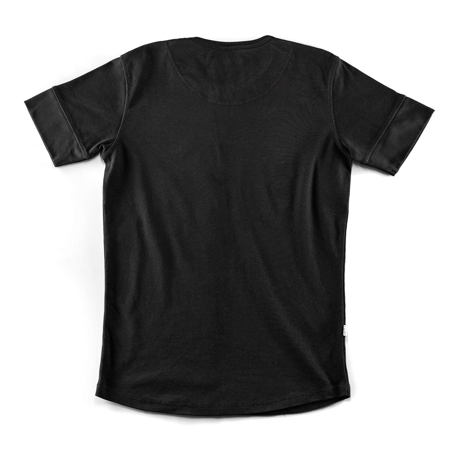 The New Elder Henley Short Sleeve Shirt Black - Image 9