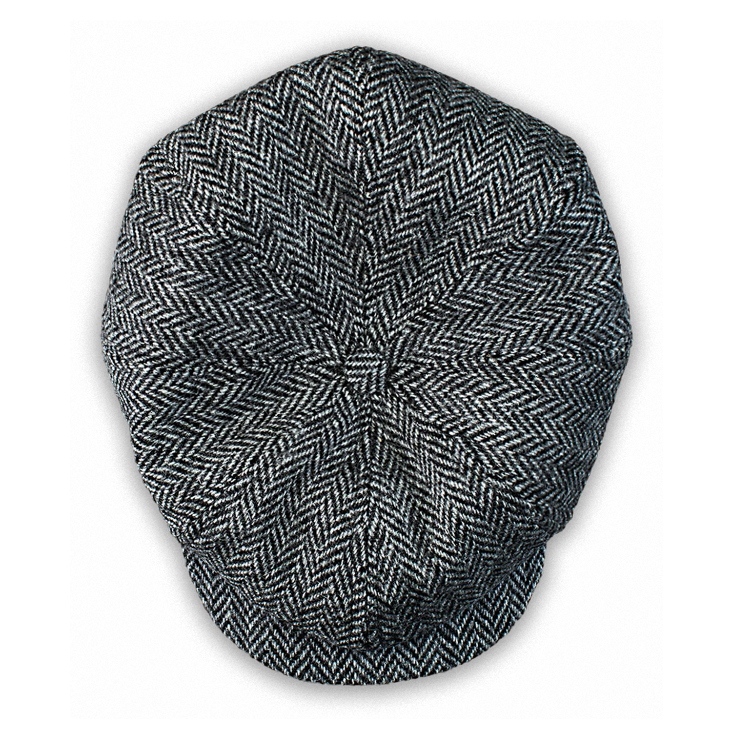 Thompson Baker Boy Hat- Grey Herringbone - Image 4
