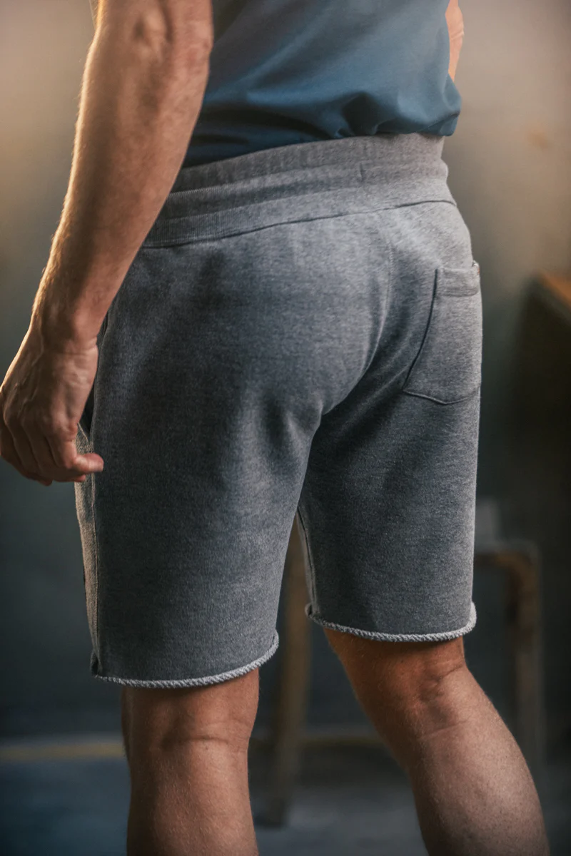 Track Cut-Off Shorts Grey Marl - Image 3
