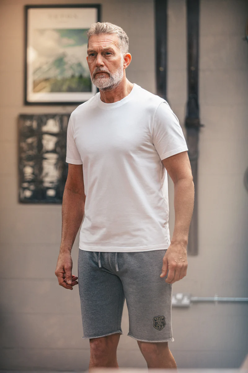 Track Cut-Off Shorts Grey Marl - Image 5