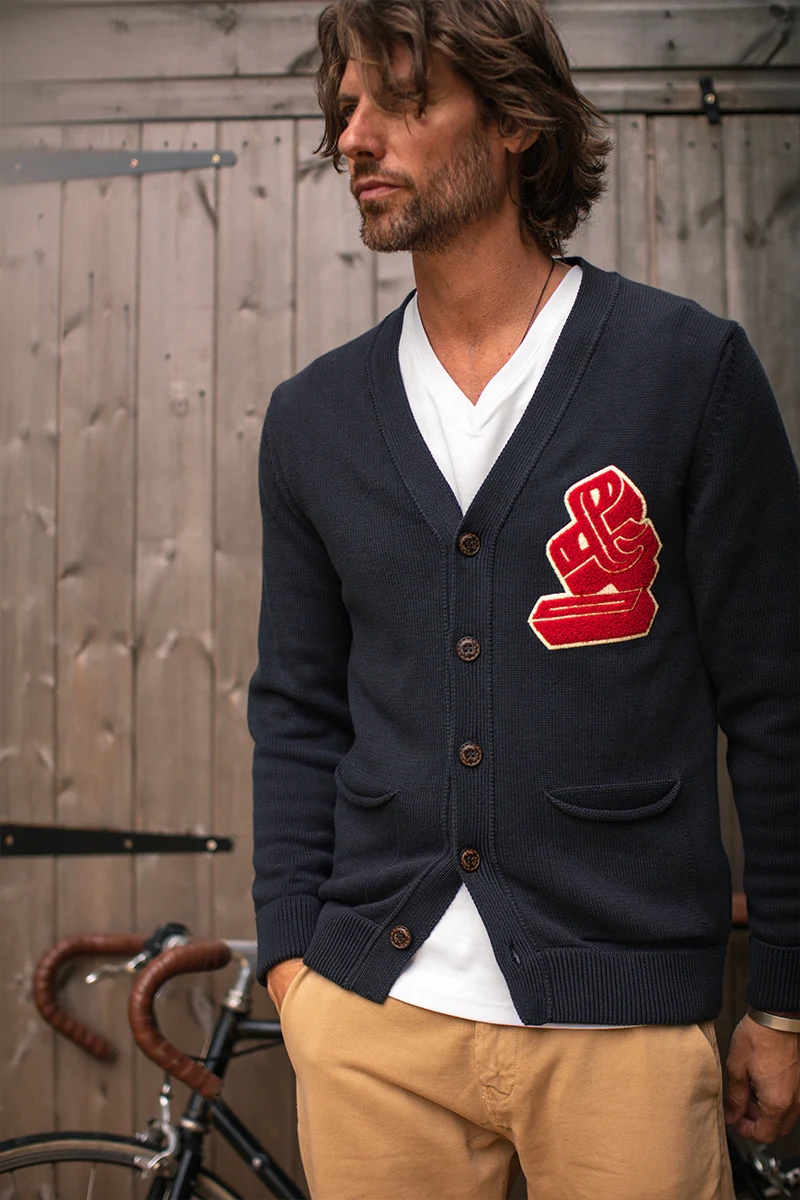 &SONS Varsity Cardigan Navy - Image 2