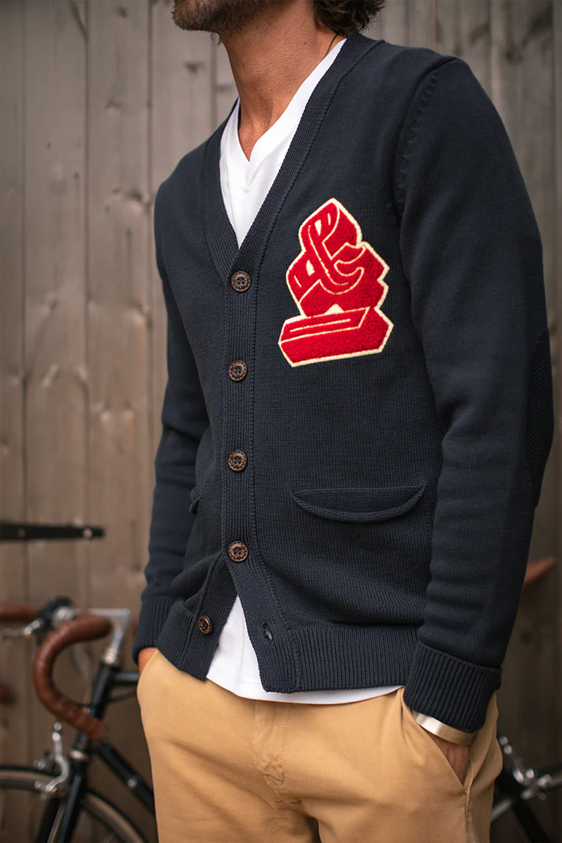 &SONS Varsity Cardigan Navy - Image 3