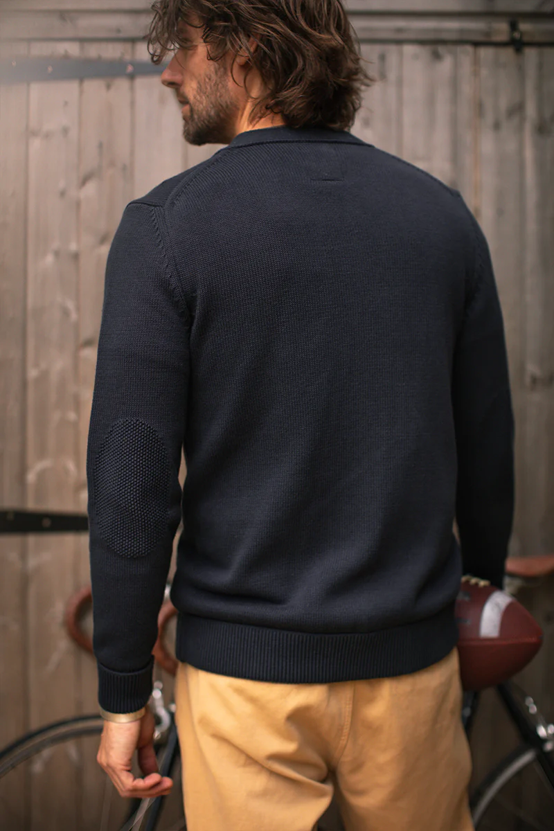 &SONS Varsity Cardigan Navy - Image 4