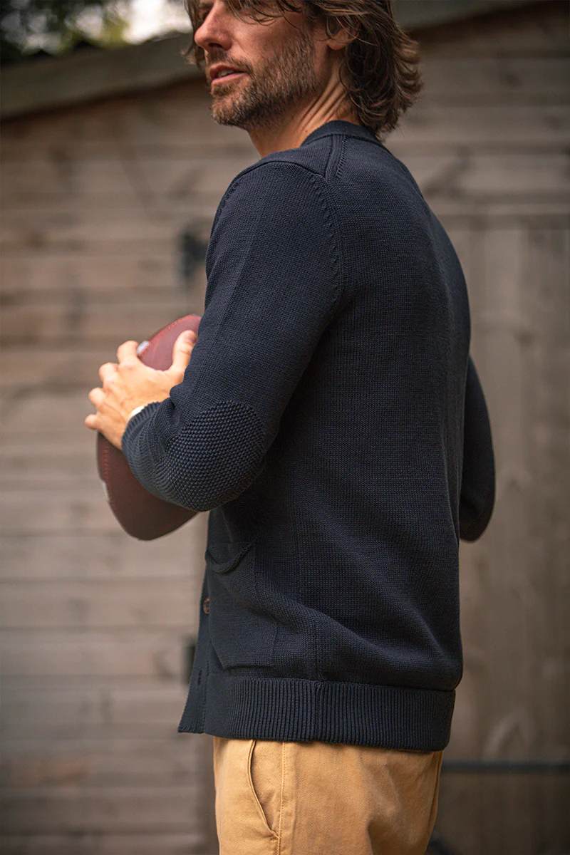 &SONS Varsity Cardigan Navy - Image 6