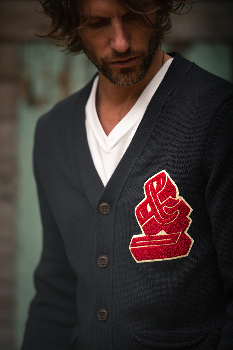 &SONS Varsity Cardigan Navy - Image 7