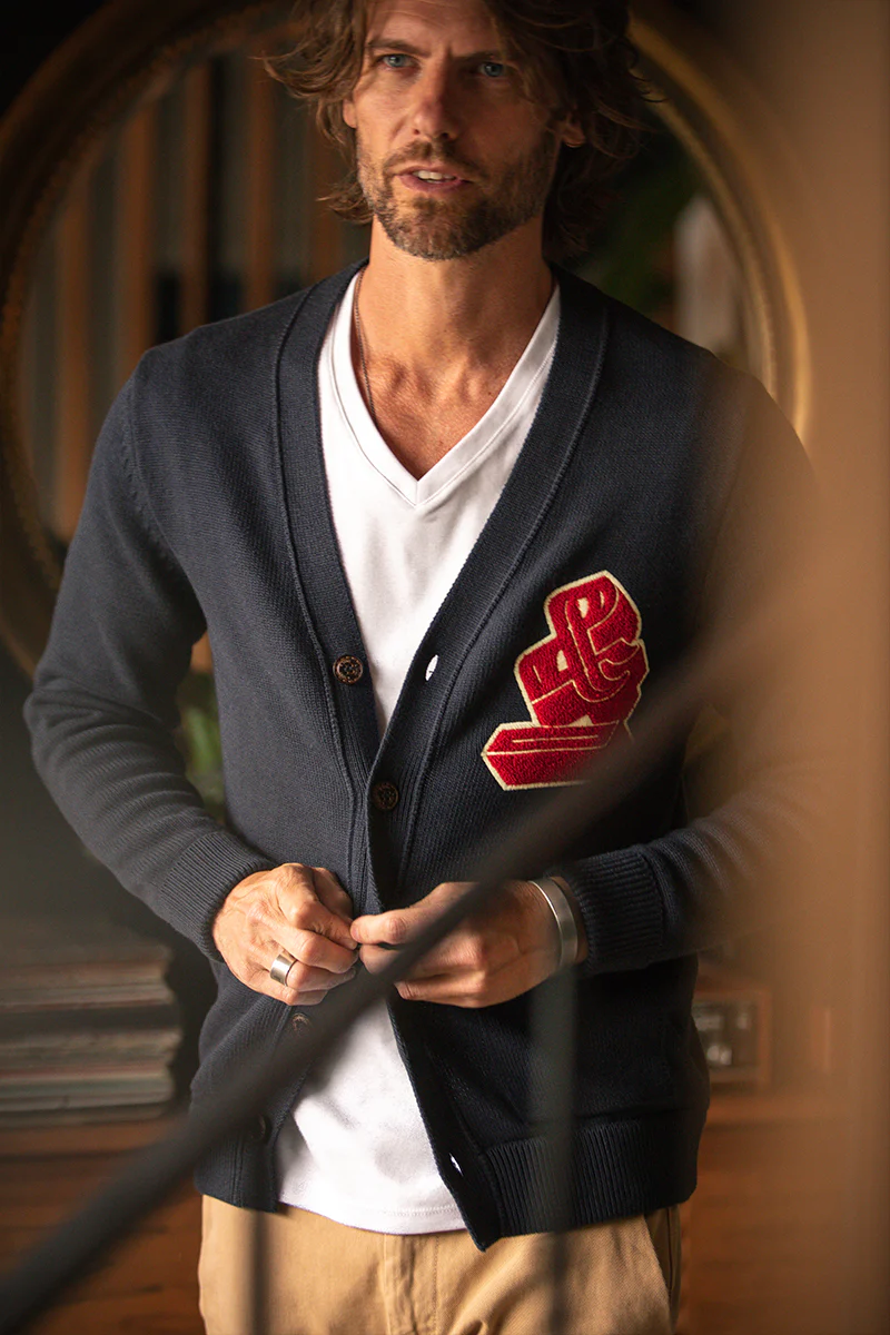 &SONS Varsity Cardigan Navy - Image 8