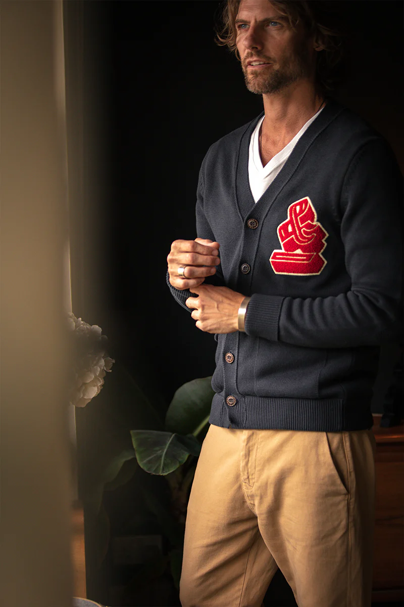&SONS Varsity Cardigan Navy - Image 9