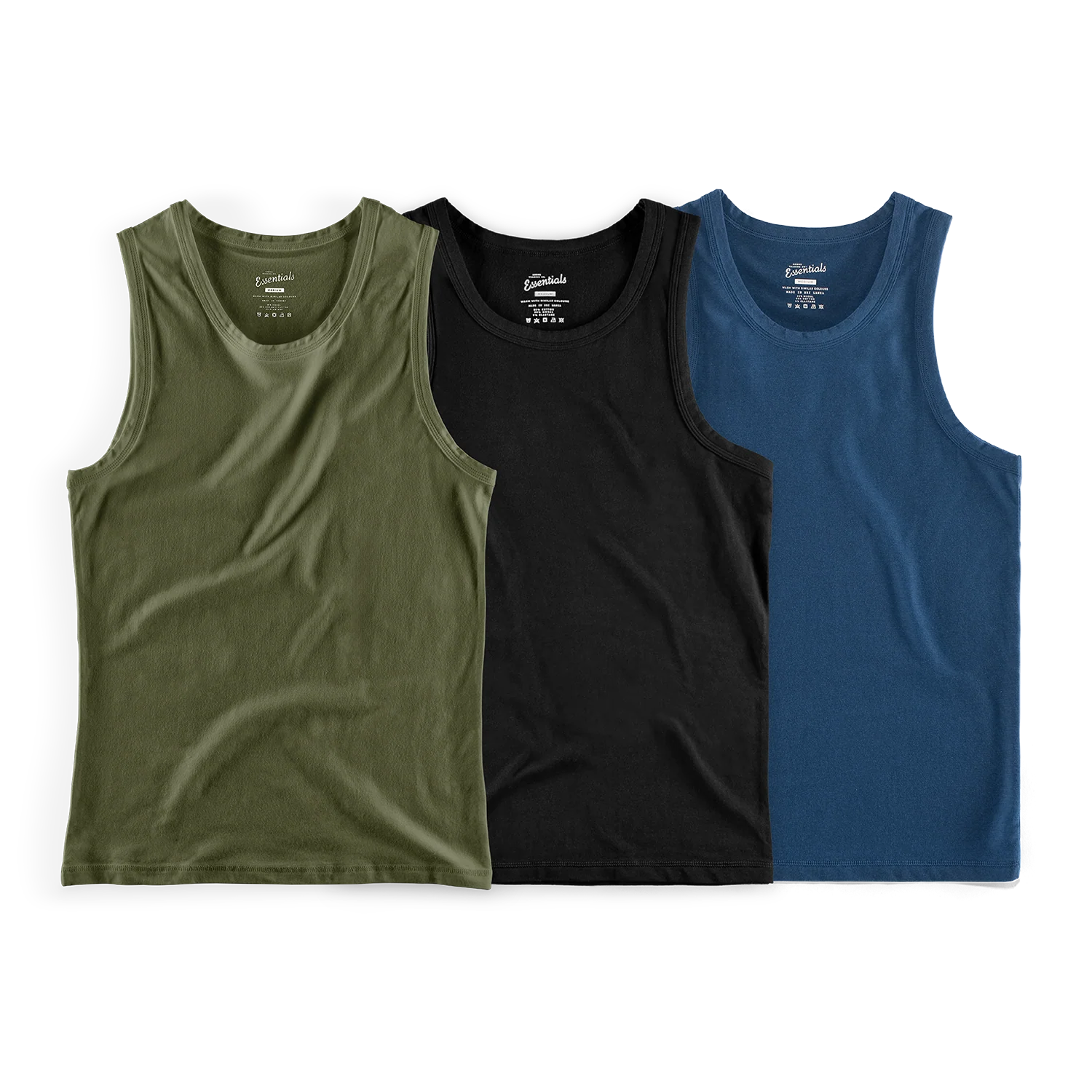 Vests 3 Pack - Black / Green / Indigo - Image 12