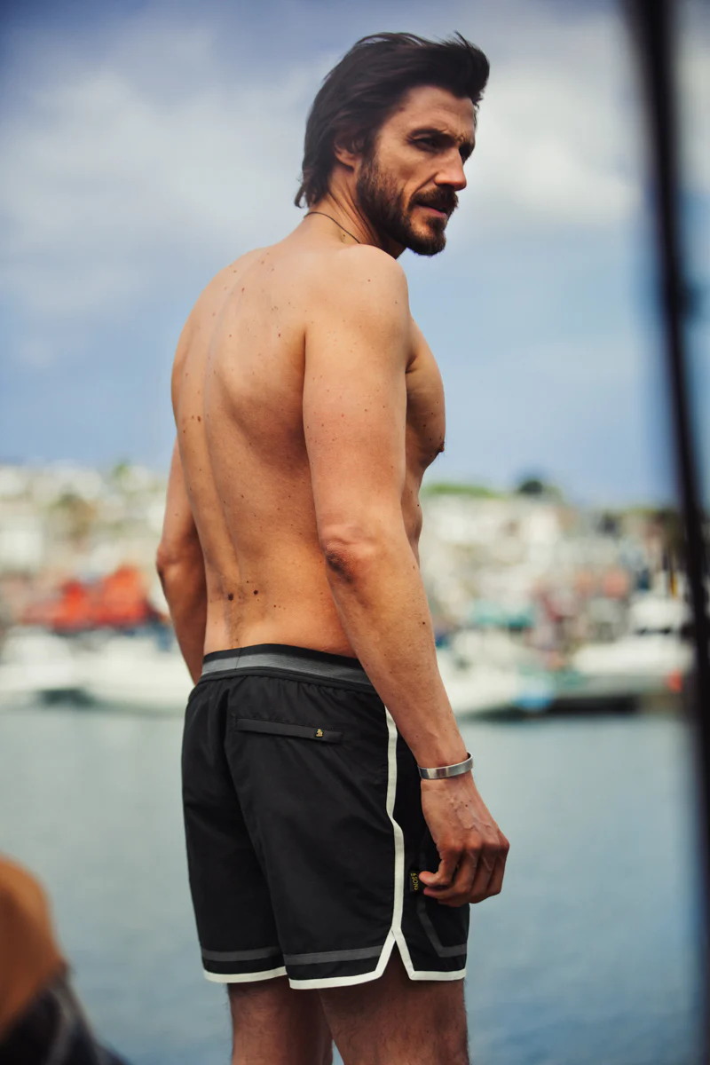 Westlake Retro Swim Shorts Black - Image 3
