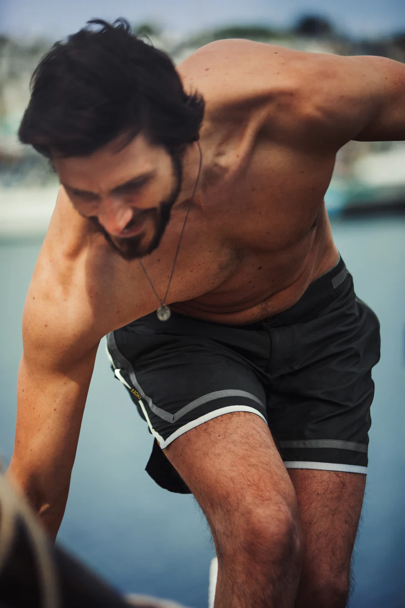 Westlake Retro Swim Shorts Black - Image 4