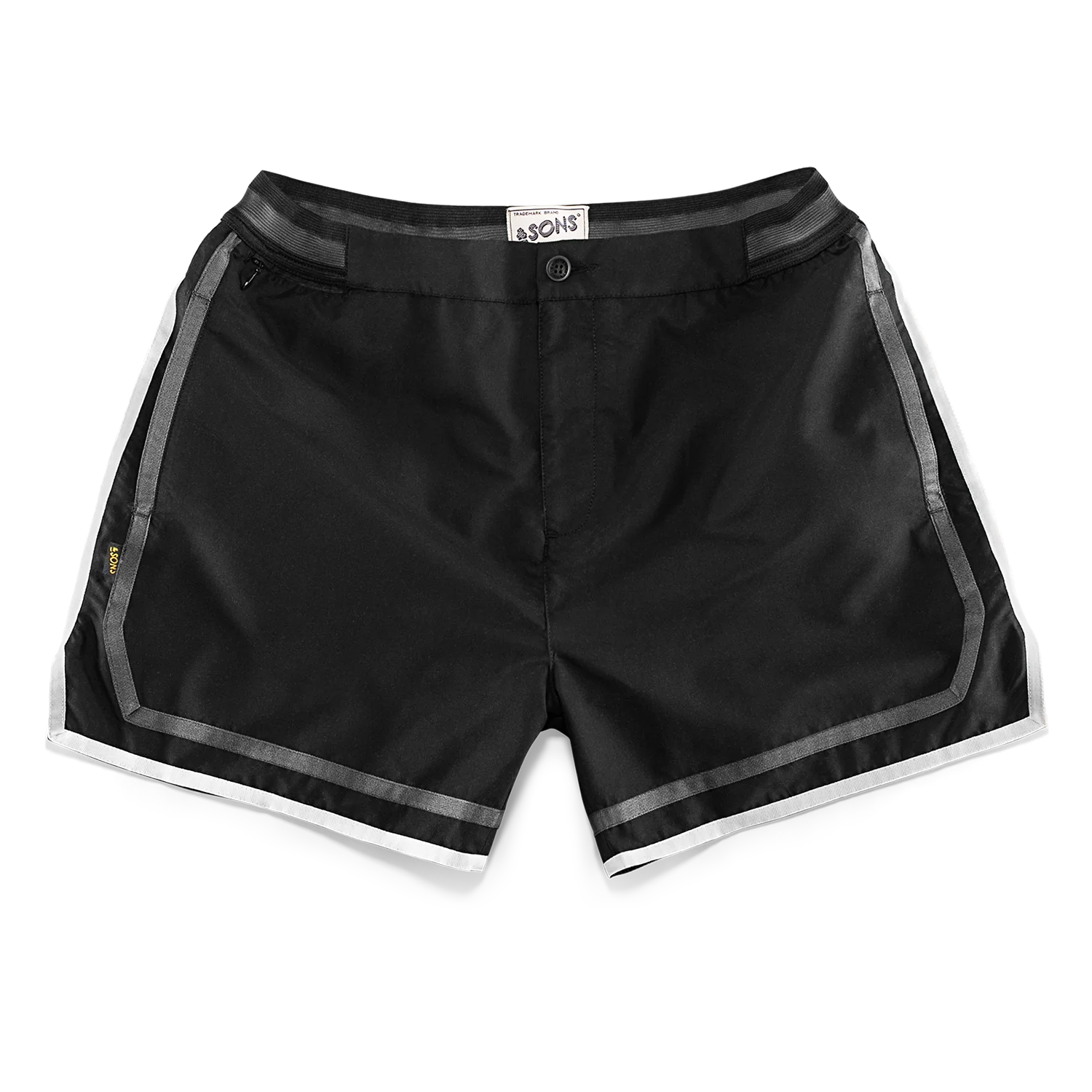 Westlake Retro Swim Shorts Black - Image 7