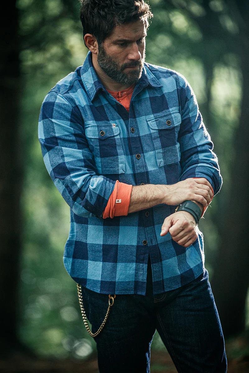 Yukon Flannel Field Shirt Blue - Image 3