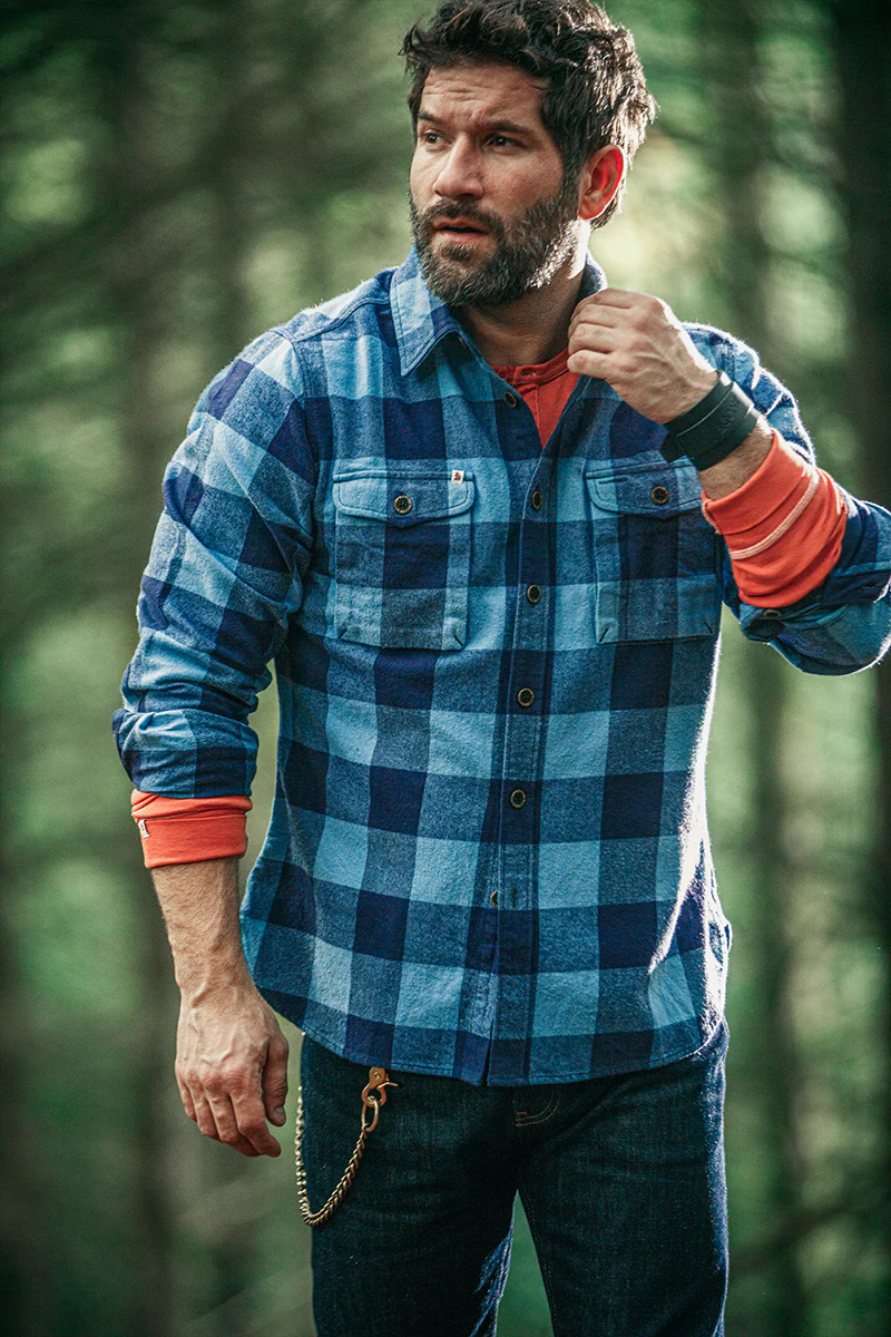 Yukon Flannel Field Shirt Blue - Image 4