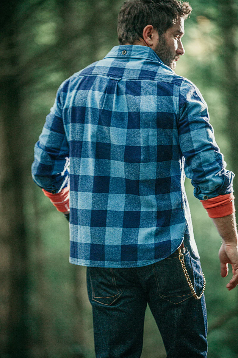 Yukon Flannel Field Shirt Blue - Image 5